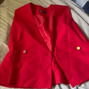 Red Zara vest